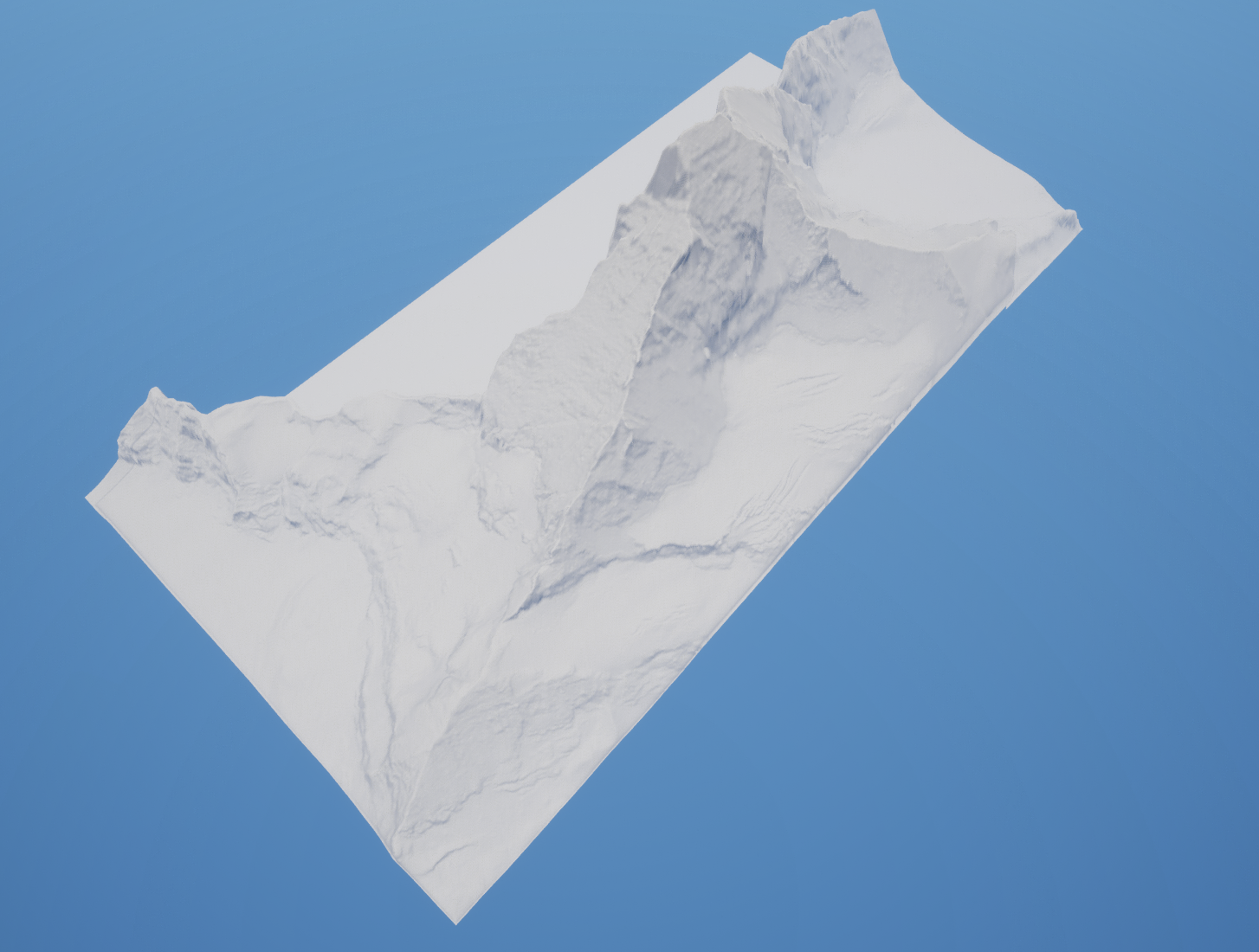 The Matterhorn peak with missing data from swissALTI3D