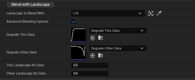 The Details Panel of the ``BlendLandscape`` component (on the Matterhorn landscape).